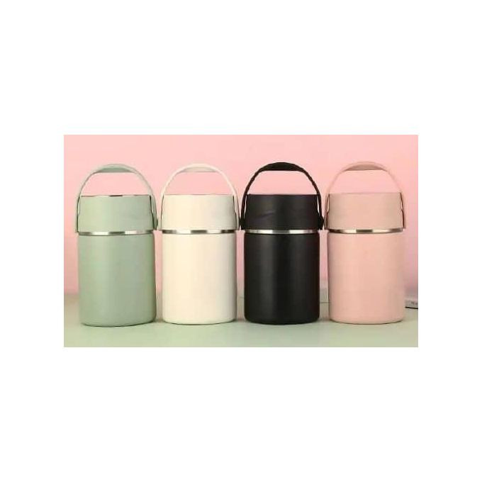 1 Piece 800ml Vacuum stainless steel stewing beaker Food Flask stewing pot, portable insulation barrel Food Container Lunch Box Home And Work- Multicolor