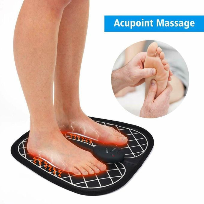 EMS Foot Massager, Portable Electric Foot Massage Mat, Adjustable 6 Vibration Modes 10 Frequency Feet Muscle Massage Machine for Blood Circulation Improve, Pain Relief