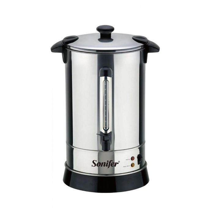 20 Litre Tank Electric Stainless Steel Heating Hot Water Boiler Electric Kettle Urn To Make Tea For Office Parties And Home -Silver Sonifer