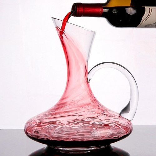 Clear Liquor Alcohol Whisky Wine Decanter Hand-Blown Creative Gifts for Kitchen Dining Room Cafe 24.5X20cm