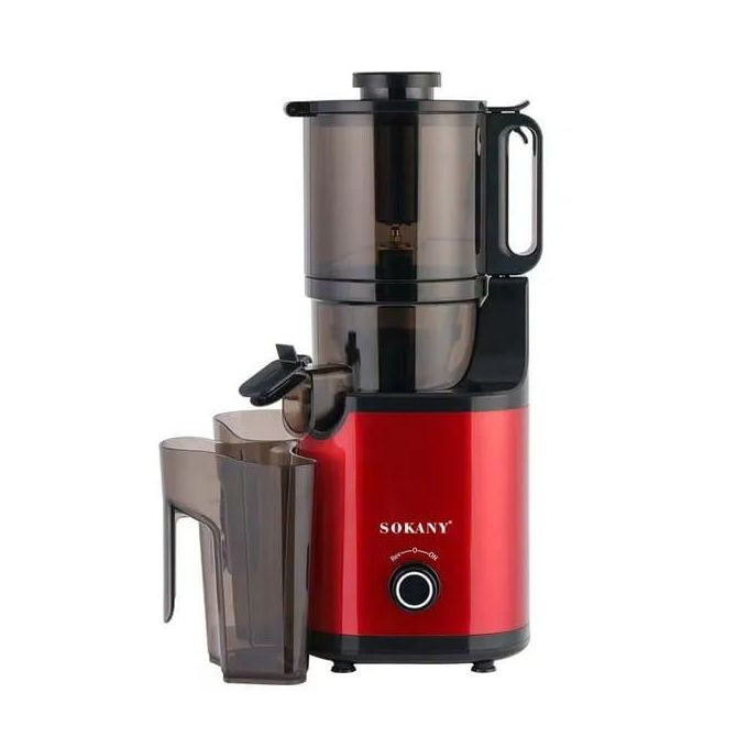 Commercial 140 mm Big Mouth Cold Press Juicer Machines Blender, Orange Citrus Fruit Vegetable Juice Hydraulic Slow Masticating Juicer Extractor Self Feeding for Batch Juicing, BPA Free For Cafe Home -Multicolor Sokany