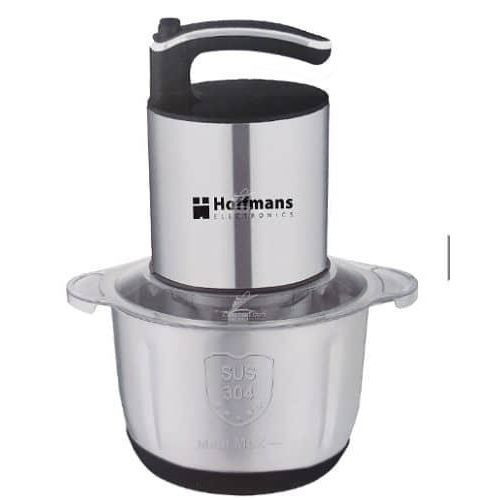 5L Stainless Steel Meat Grinder Vegetable Chopper Silicer Mincer Multi-Function Food Processor - Silver Hoffmans