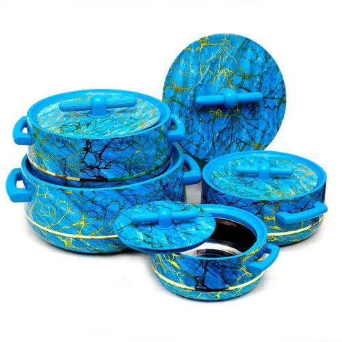 4Piece Warmer Food Dishes Thermal Insulation Hot Pot Casserole Lunch Boxes - Multicolors