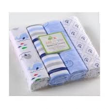 4Pcs Cotton New Born Baby Receiving Bedsheets
