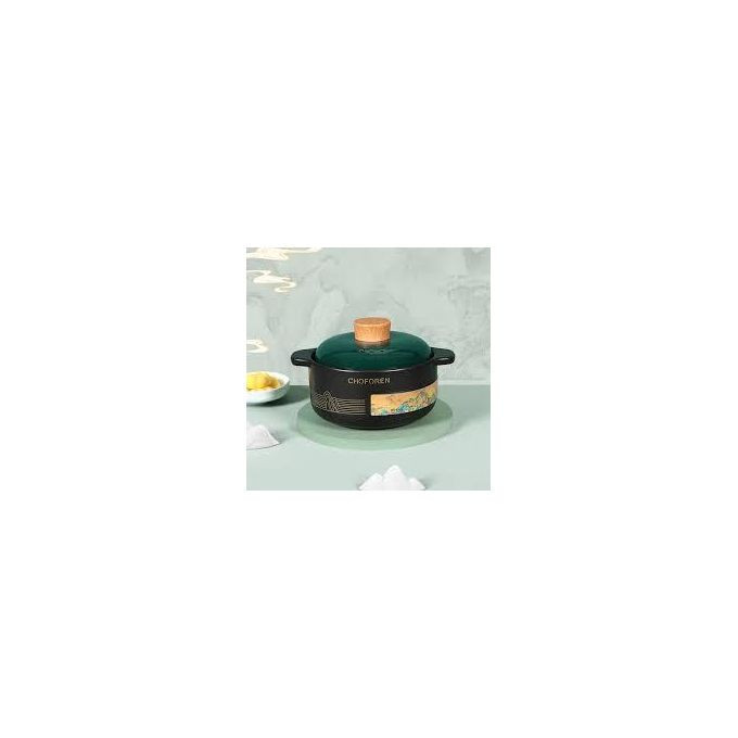3L, 4L, 5L Of 3 Piece Ceramic Tureen Soup Round Ceramic Pot Cooking Casserole Clay Pot Earthen Pot Stew Pot Ceramic Cookware with Lid Heat-Resistant for Gift Box -Multicolor