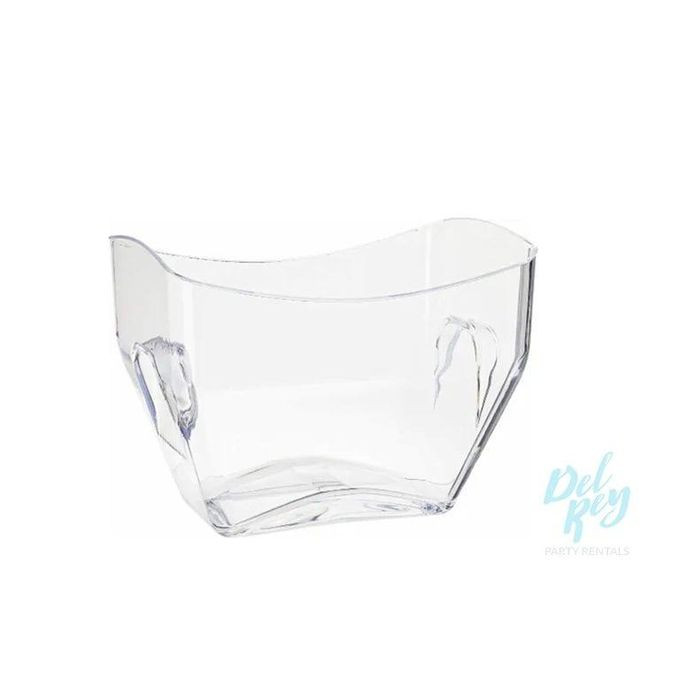 Acrylic Clear Beverage Ice Bucket Tub 12.5x 8.5 x 9.75 Inch For Wines Sodas And Beersfor Drinks and Parties Food Grade Perfect for Wine Champagne or Beer Bottles - Clear
