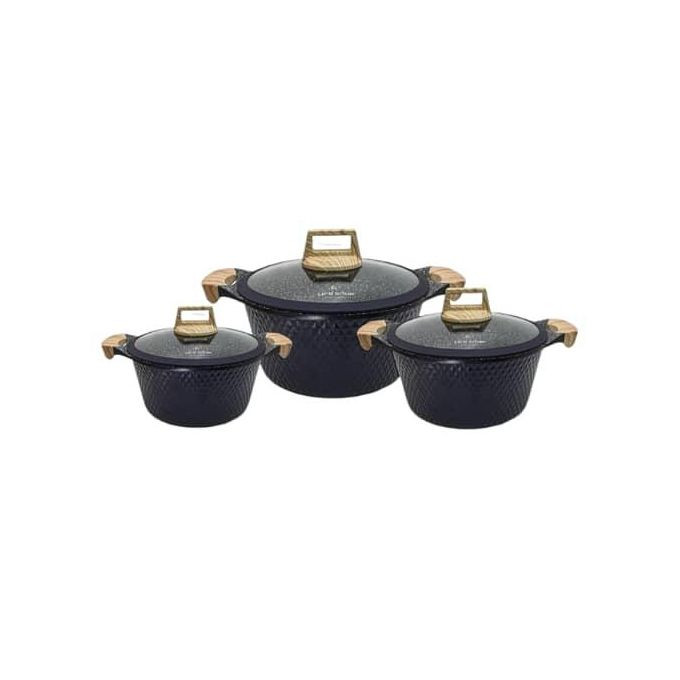 7 Pieces Of Non Stick Kitchen Ceramic Diamond Granite Casserole Pans Soup Cooking Pots Pressed Aluminum Marble Stockpot Saucepans Cookware Sets- Multicolor Life Smile