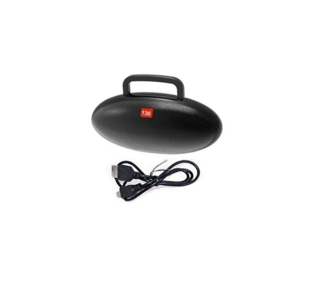 Super Bass Oval Blue tooth Speaker- Black