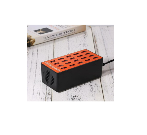 USB Charger station, 20 Ports 100W/20A Desktop USB Charging Station for multiple devices,Multi Ports USB Charger Charging for Apple Devices, Smartphones Tables and More Devices - Multicolor