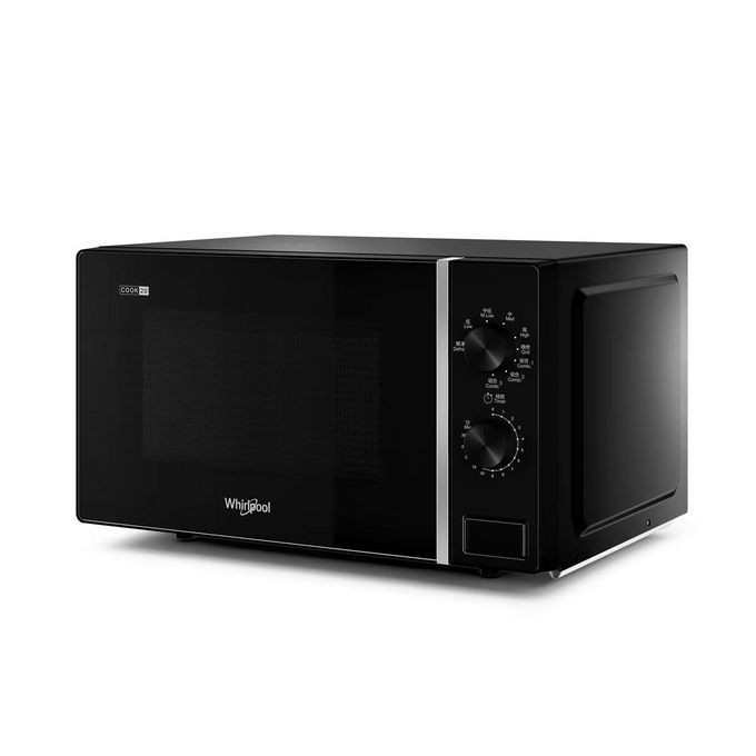 20L Microwave Oven with Grill 1000W Quartz Grill Rapid Defrost Precision Timer - Black Whirpool