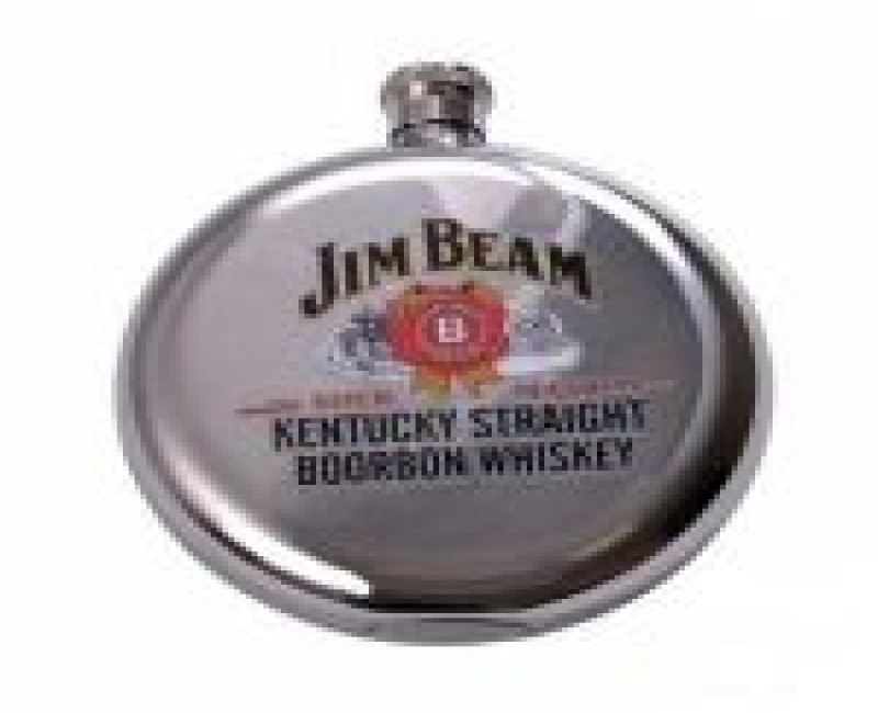 Liquor 2 Hip Flasks 2 Shot Glasses Gift Set Stainless Steel Pocket Drinking Whiskey Flask For Men And Women Festival Gift- Silver Jim Beam
