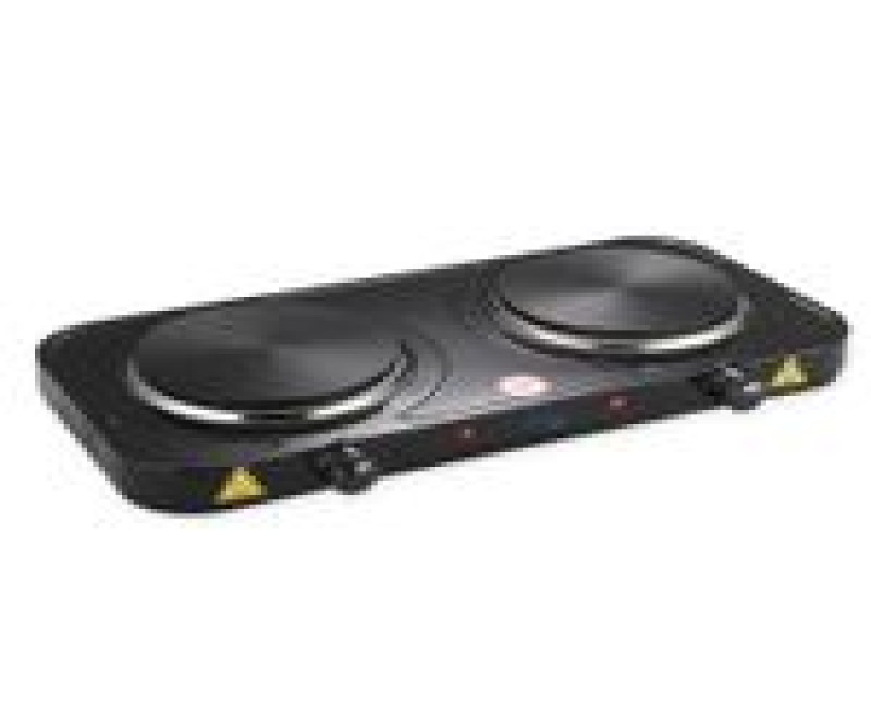 Electric Ceramic Stove 1000+1000 Watts cooking hot plate with temperature control overheat protection electric cooker 2000 watts- Black RAF