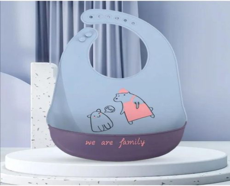 Waterproof Baby Silicone Bib-Purple