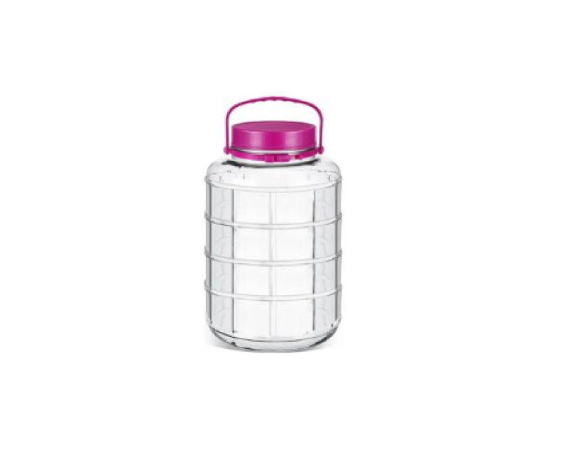 8L Air Tight Glass Jar Container For Kitchen Pantry,Snacks, Cereal,Masala, Honey, Pickles,Cookies,Dry Fruits,and Coffee Beans Storage Plastic With Lid Bottle Tin- Clear Bon Appetit