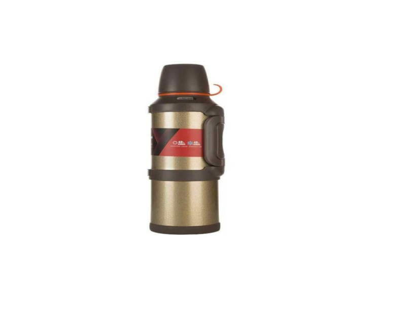 3L Stainless Steel Thermos Bottle Travel Water Kettle Vacuum Flask, Gold.