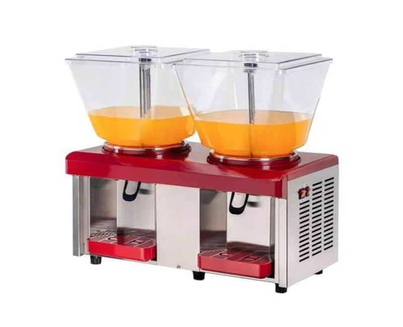 Commercial Beverage Machine 50L Double Tank Machine Juice Cold Drink Dispenser For Parties, Lemonade Dispenser with Thermostat Controller