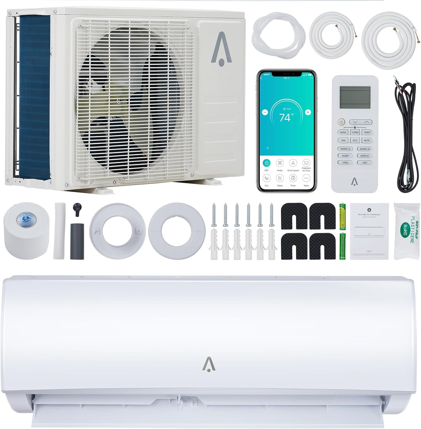 GACS 9023 Split AC/9K BTU/Pipe Kit Small each