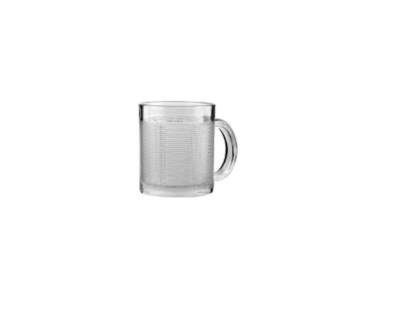 6 Pcs Of Plain Coffee Tea Glass Cups Mugs -Colorless