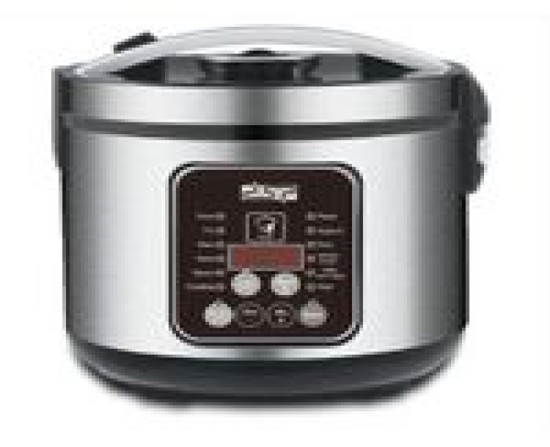 8 Litre Multi-functional Rice Cooker Steamer Pan, Silver Dsp