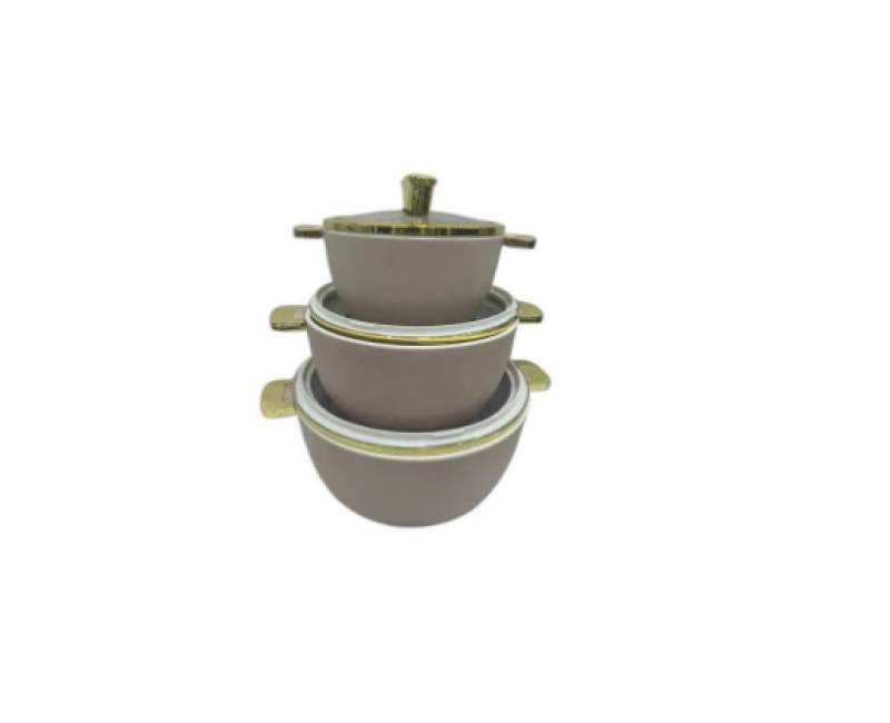3 Piece Of 1.8L+3.5L+6L Thermal Hot Pot Containers For Party Home Use Kitchen Insulated Food Warmer Serving Casserole Dishese Lunch Box Set
