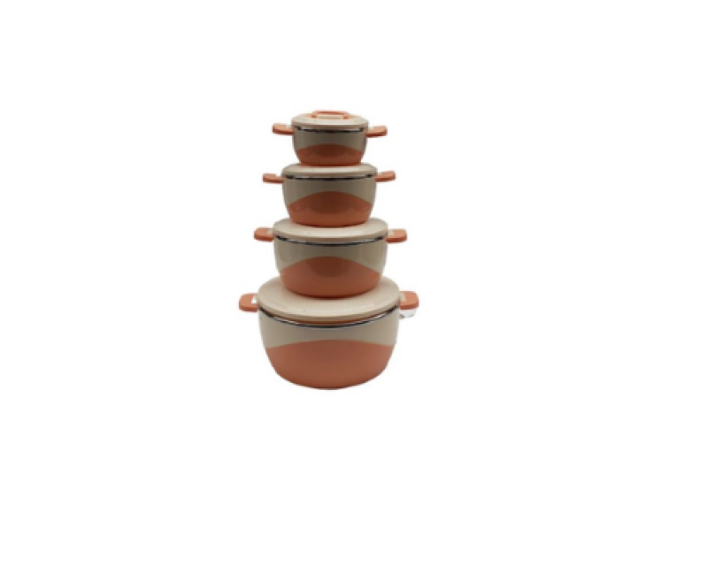 4 Pcs Thermal Insulated Hot Pots Food Warmer For Restaurant Dishes Casseroles Lunch Boxes Food Containers- Multicolor