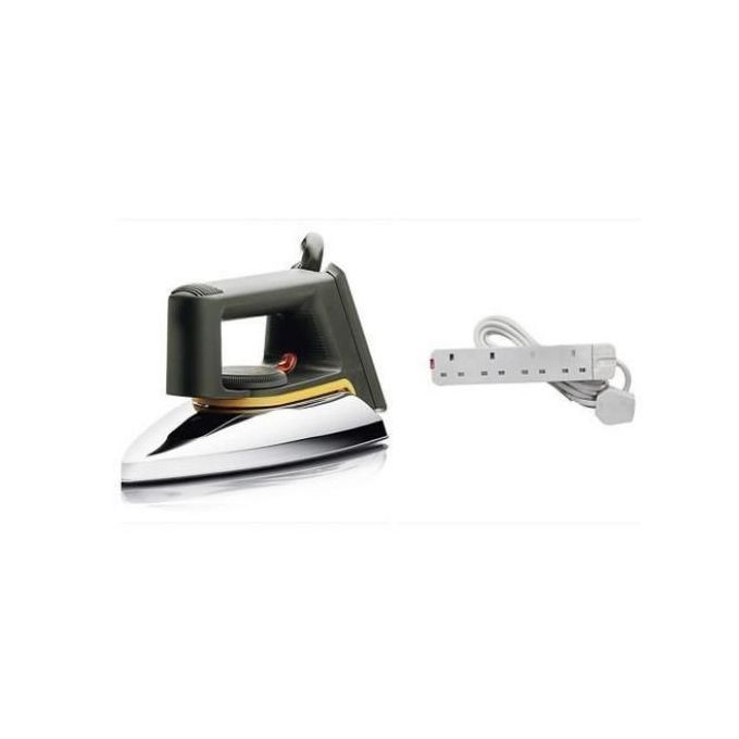 Saachi A pack of Flat Iron & Free 6 way Extension Cable - Grey, White, Silver.