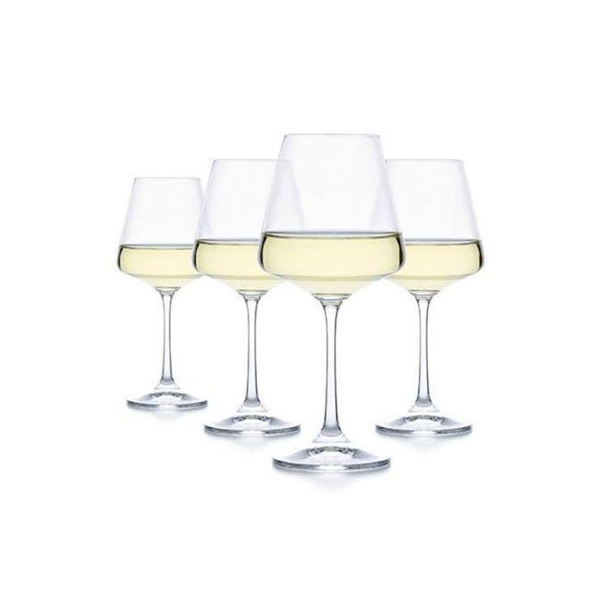 Diamond Stem Wine Glasses- 6 Pieces,Colorless