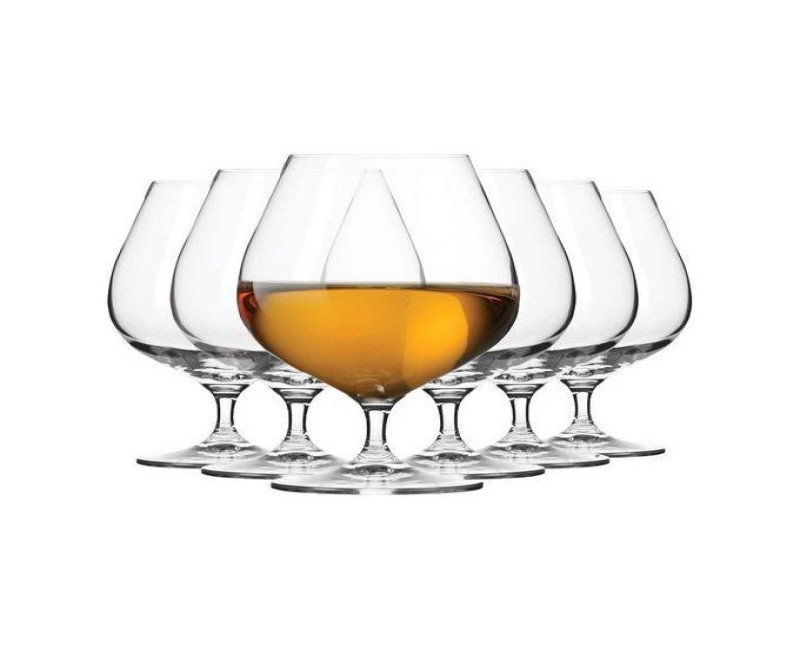 6 Pieces Of Cocktail, Whisky, Brandy Glasses - Colorless. Bistro