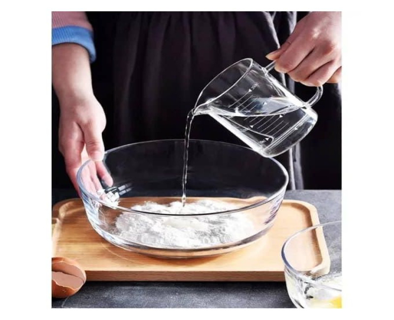 2 Piece Style Transparent Glass Bowl Set Fruit And Vegetable Salad Bowl Baking Mixing Dishes