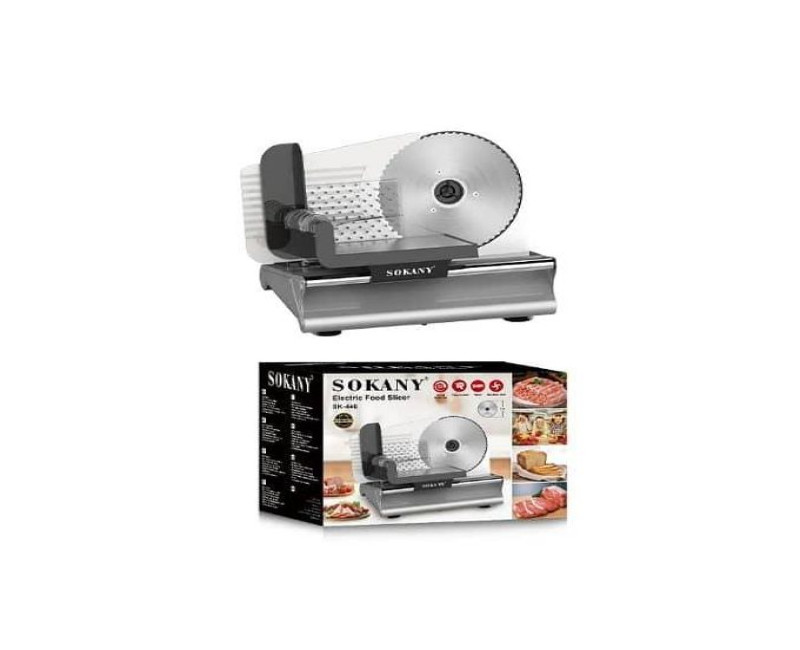 Electric Vegetable Food Slicer Machine Commercial Meat Slicer Cutting Machine- Silver Sokany