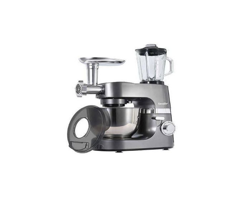 7 L 6 Speed 3 in 1 Food Mixer Professional Commercial Blender Stand Mixer Meat Grinder For Home- Silver Sonifer