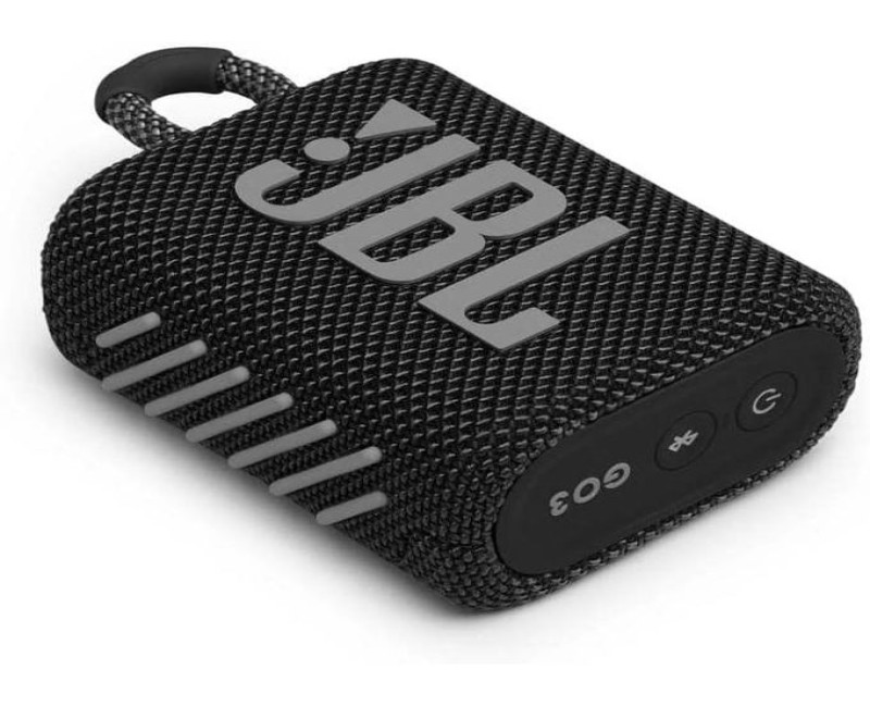 GO 3 Wireless Bluetooth Portable Waterproof Speaker with Integrated Loop for Travel with USB C Charging Cable- Multicolor Jbl