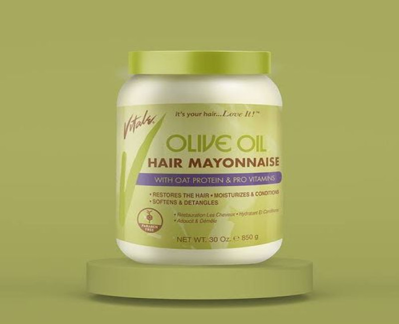 Vitale Olive Oil Hair Mayonnaise with Oat And Egg Protein And Vitamins, 30oz, 853 g