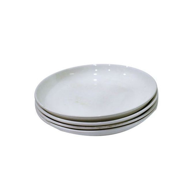 A Dozen Of Deep Dinner Plate - White