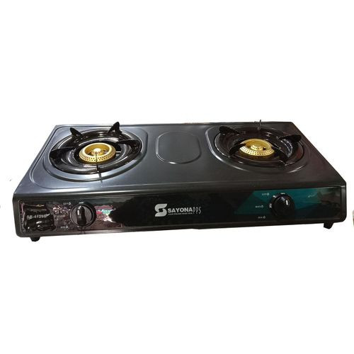 2 Burners Stainless Steel Top Gas Stove With Automatic Igniotion-Black
