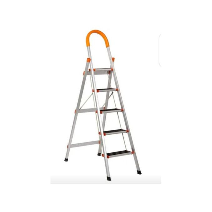 Aluminium 4 Steps Multipurpose Foldable Ladder - Silver