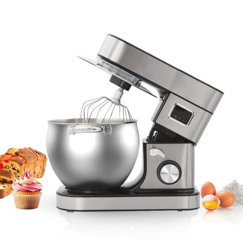 15 Liters Electric Stand Mixer With Original Copper Motor For Mixing And Kneading When Baking-Silver