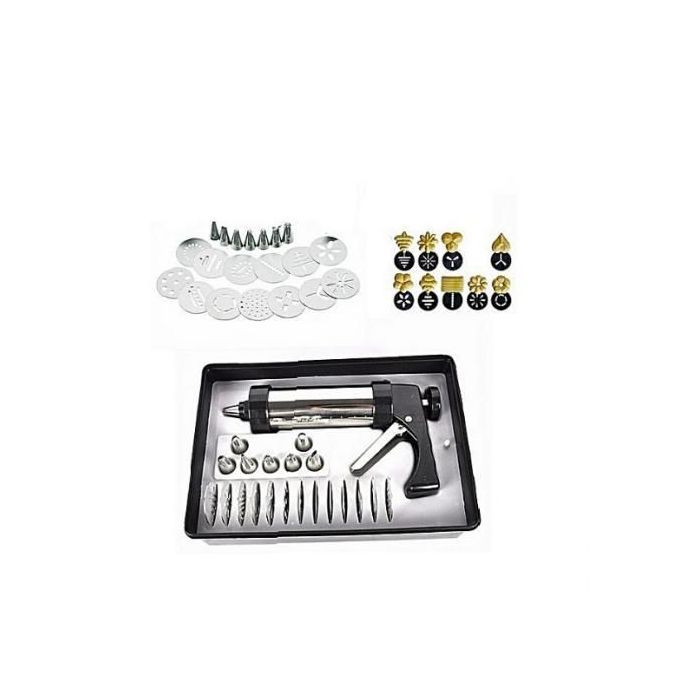 Cookies Press Machine Biscuit Maker Set - Silver