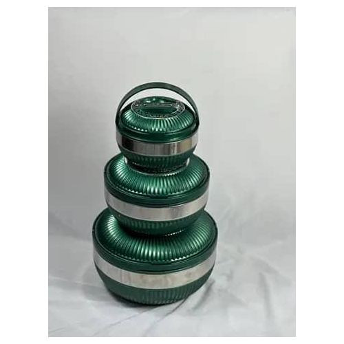 3 Pieces Thermo Insulated Dishes For Keeping Food Warm Good For Visitation Days And Packed Lunch-Multicolours