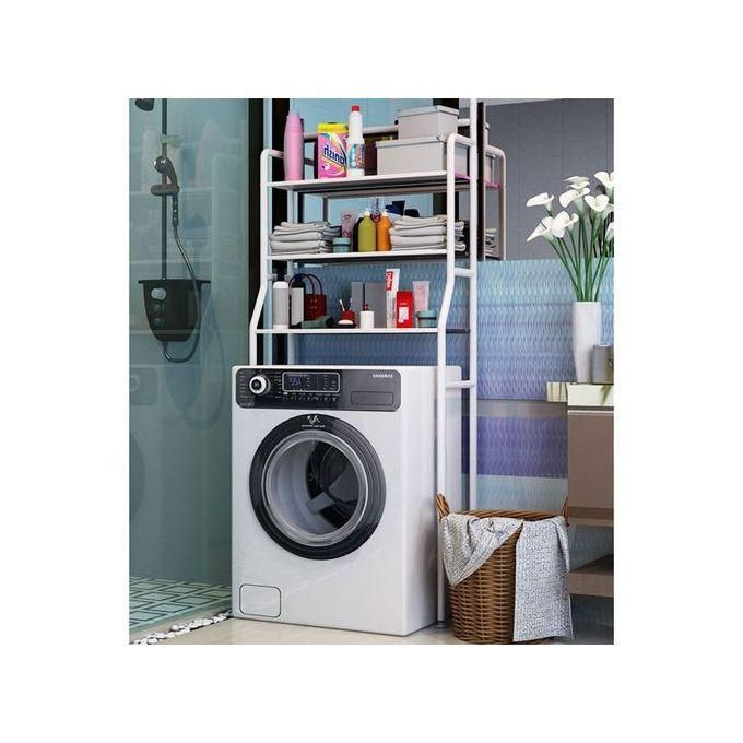 3-Layer Shower, Toilet, Bathroom & Washing Machine Storage Rack- White 1045133 - Generic
