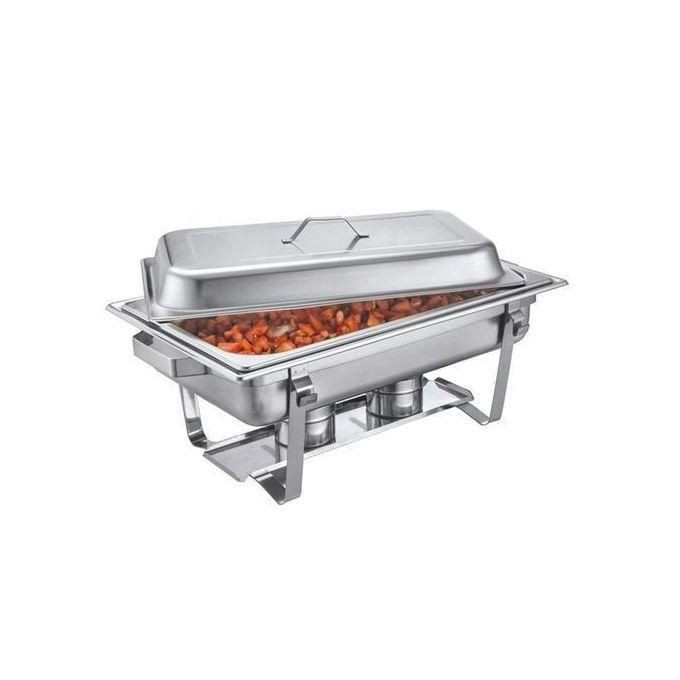 Single 11 Litres Capacity Stainless Steel Chaffing Dish For Buffet- Silver
