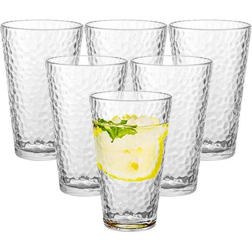 Highball Glasses Set of 6 Tall Drinking Glasses, 335ml Cocktail Collin Glassware, Glass Cups Set for Bourbon, Bar, Iced Tea, Water, Mojito.