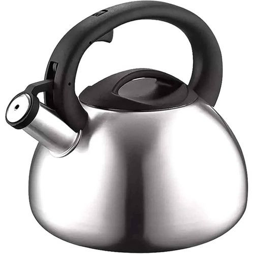 3 Liters Stainless Steel Whistling Kettle With Induction Bottom Makes Noise When Tea Is Ready - Multicolor
