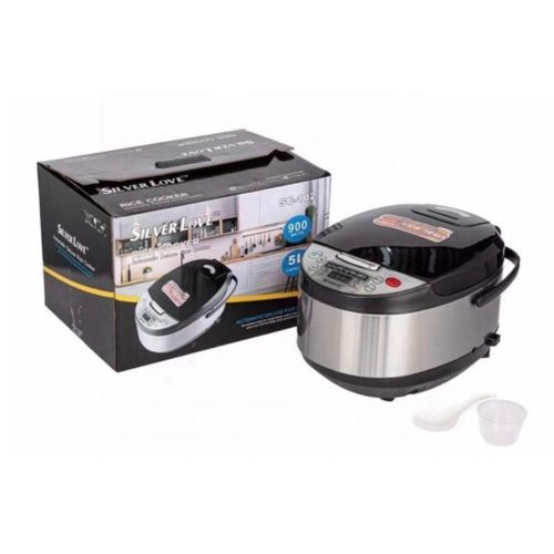 5 Liters Multifunction Rice Cooker Fast Cooking Digital Operated - Multicolor