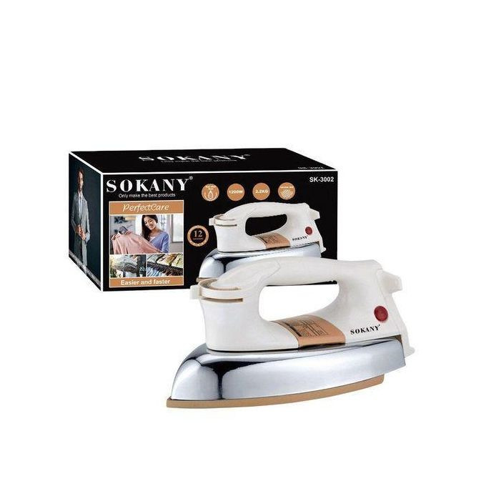 Sokany Professional Dry Flat Iron - Cream