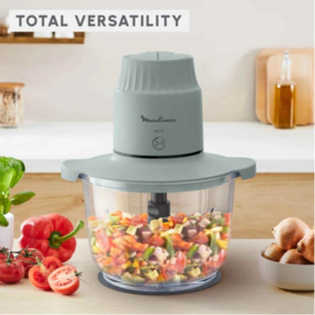 MOULINEX CHOPPER 3in1 Chopper with 2.0L Glass Bowl, 1.0L Usable, 500W 2Speed DJ603127