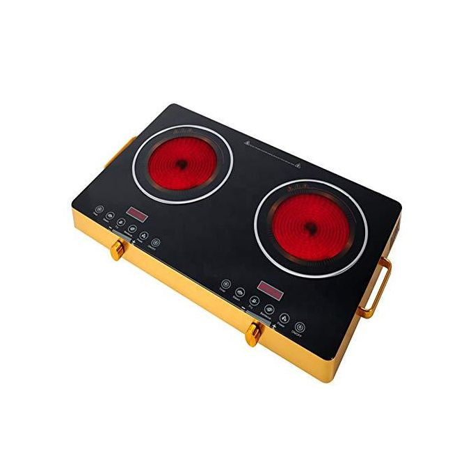 2 Burner Infrared Cooker Hot Plate Stove - Black, Brown 1052991 - Hoffmans