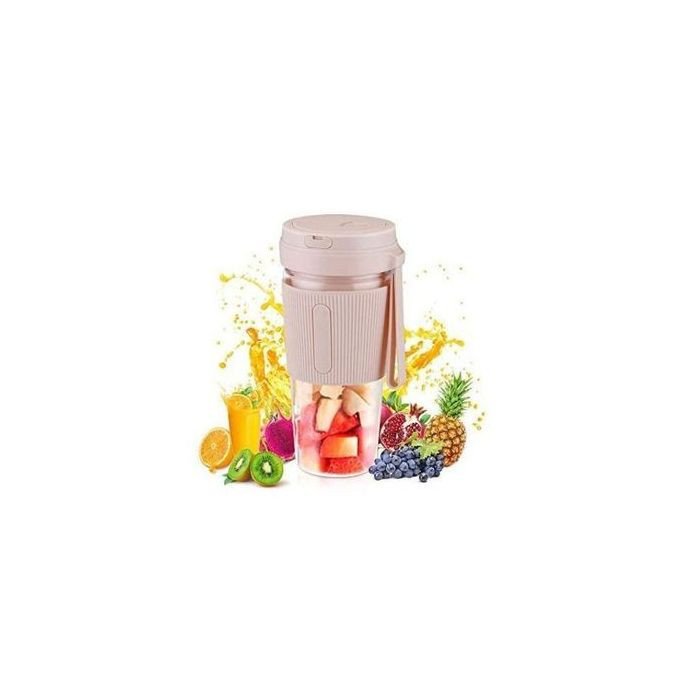 Rechargeable Portable Mini Blender 300ml Personal Smoothie Maker Jucier Cup USB Handheld Fruit Mixer Machine For Home Office Sports - Pink 1045133 - Generic