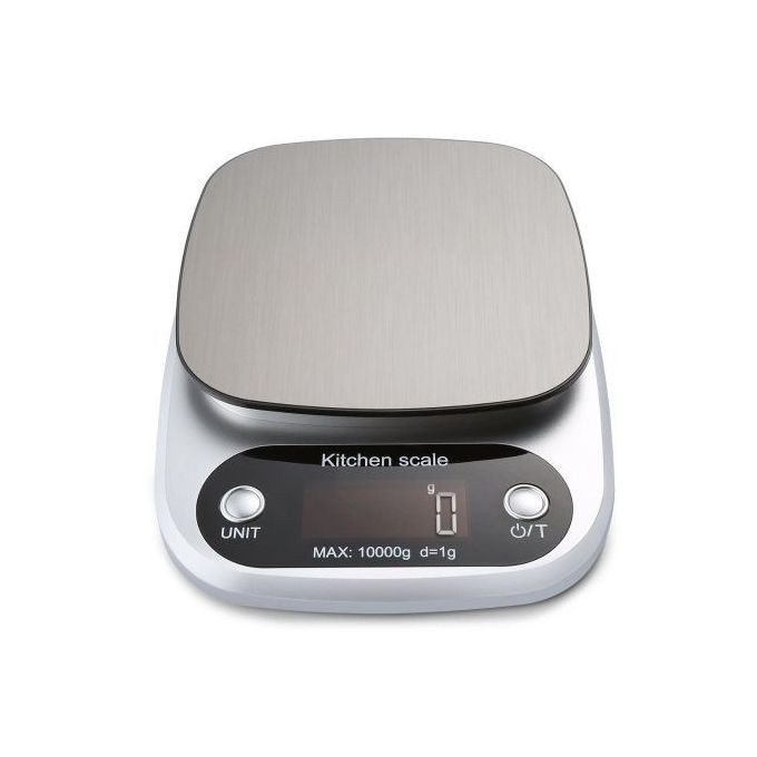 Alloy High Precision Digital Jewelry Scale Mini Pocket Kitchen Electronic Scales Weigh Balance With LCD Show - 10kg 1g - Silver