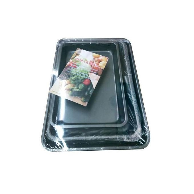 3 Pieces Set Of Non-stick Baking Trays